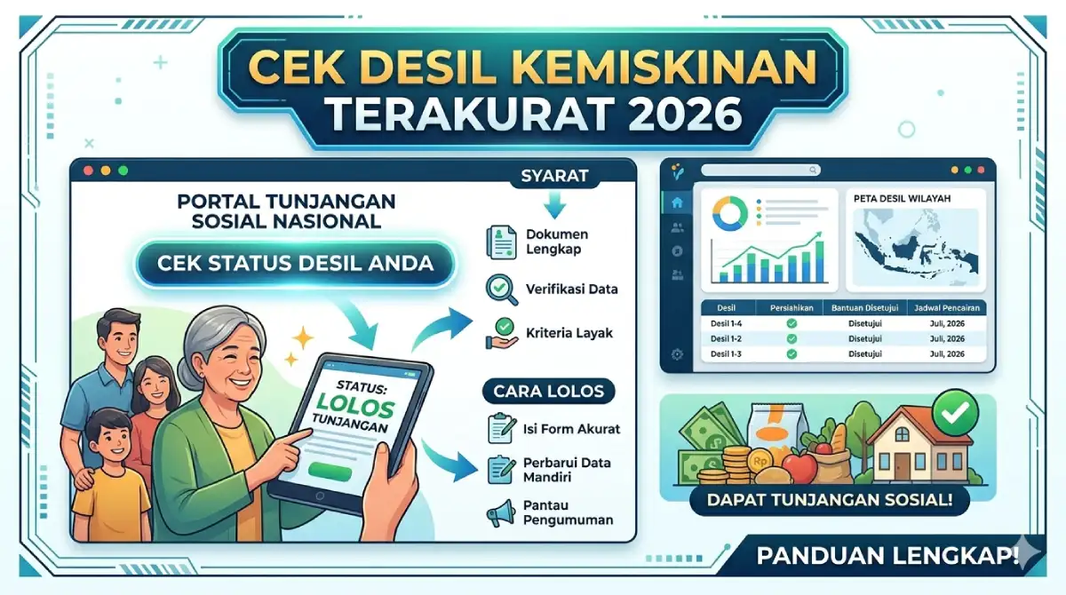 Cek Desil Kemiskinan Terakurat 2026, Syarat dan Cara Lolos Tunjangan Sosial!